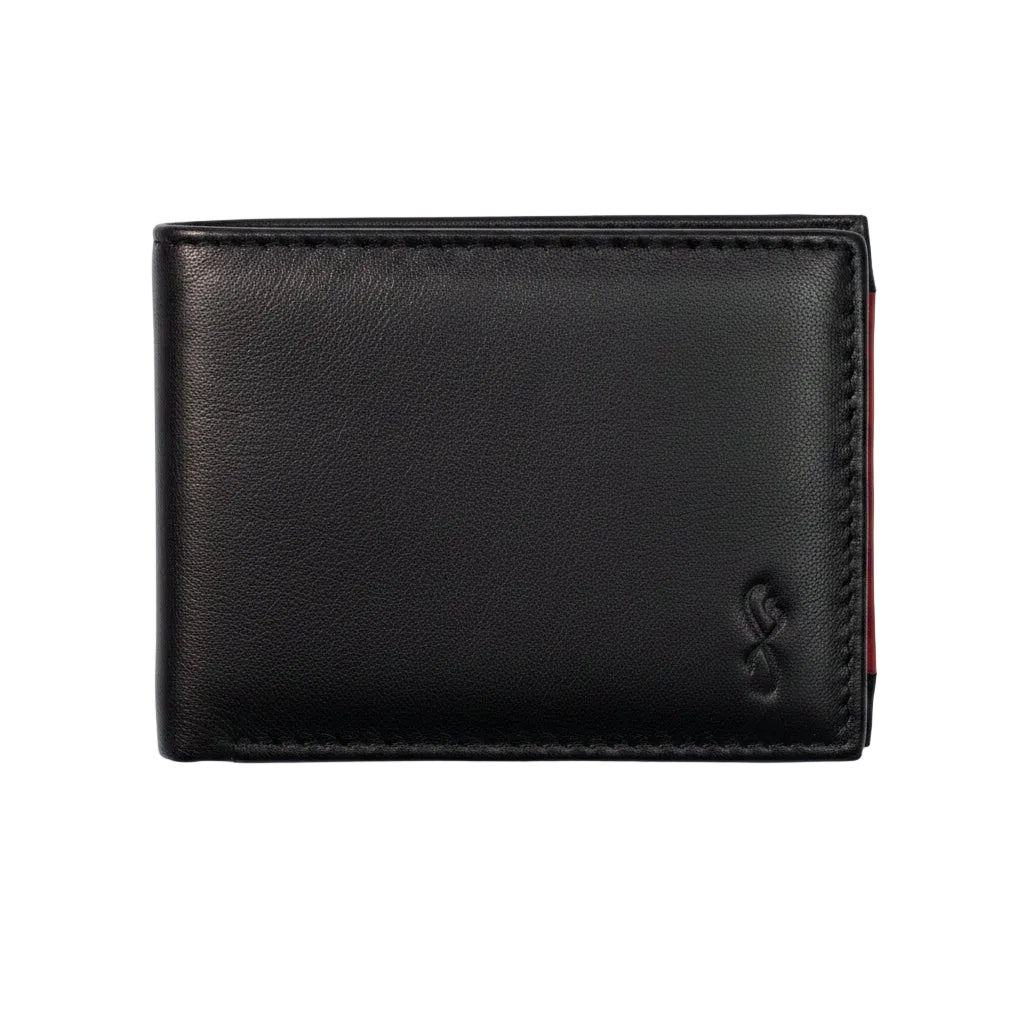 Flero Atlas wallet in black red sheep leather