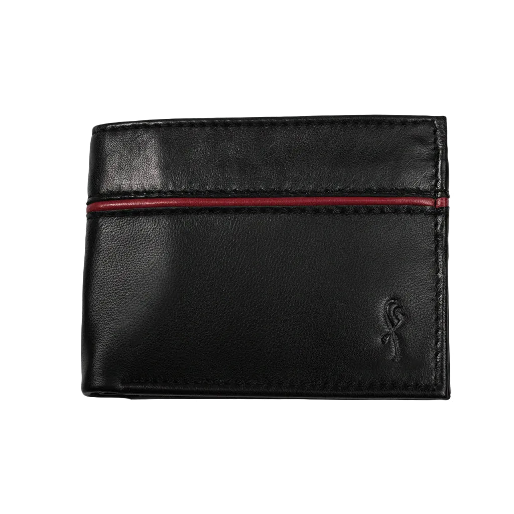 Flero Alpine Rugged wallet in black red sheep leather