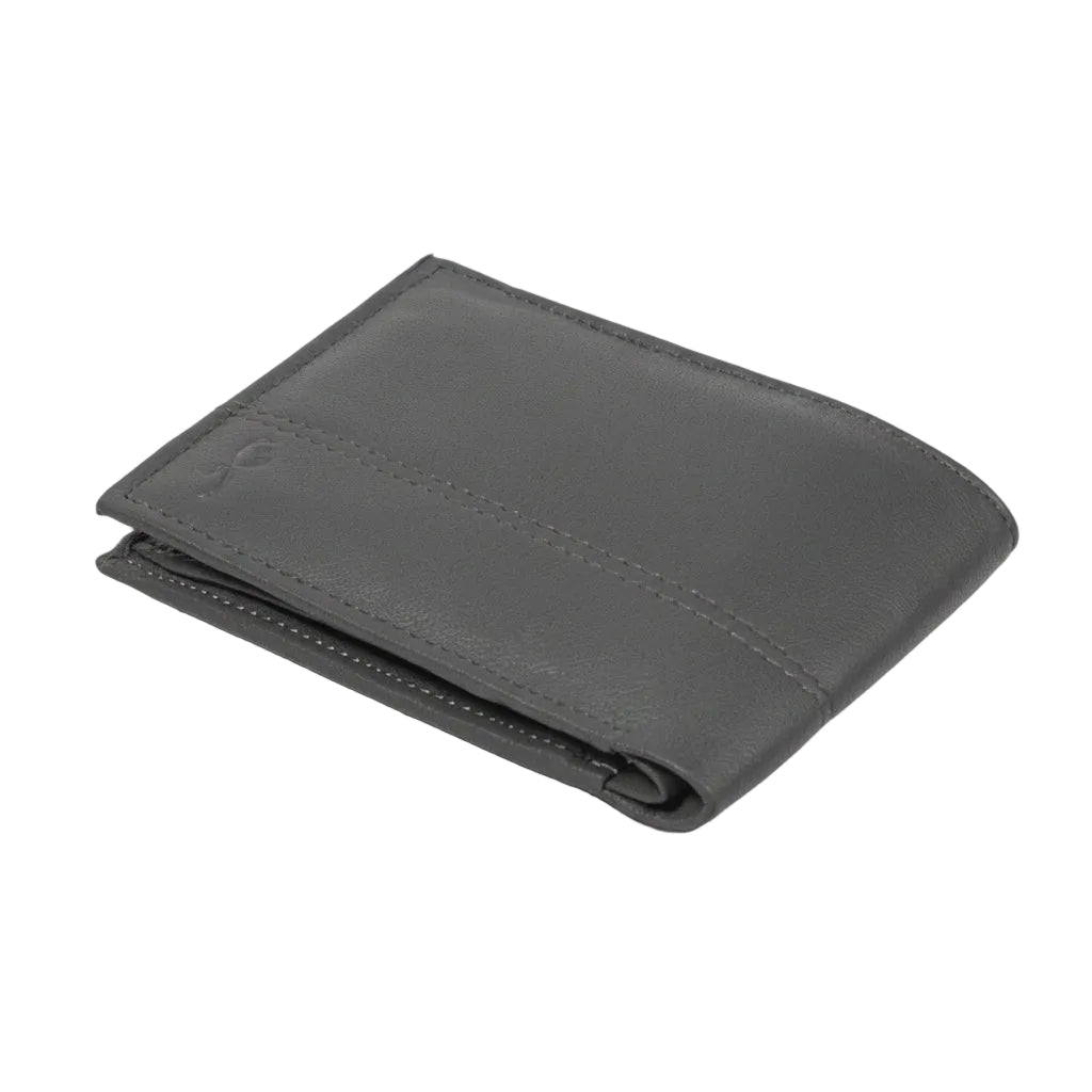 Flero The Burren wallet in grey sheep leather