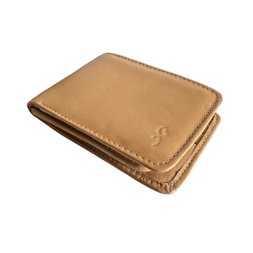 Flero Alpine wallet in camel brown sheep leather
