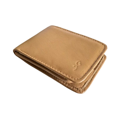 Flero Alpine wallet in camel brown sheep leather