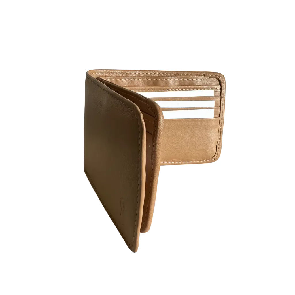 Flero Alpine wallet in camel brown sheep leather