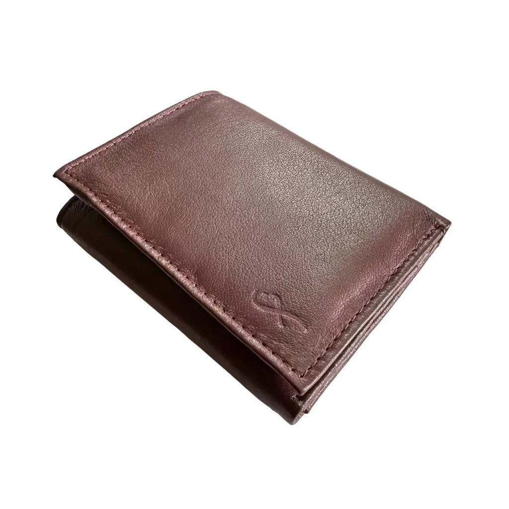 Flero Gobi wallet in maroon sheep leather