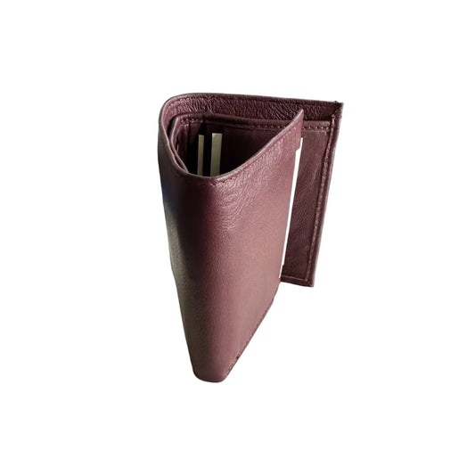 Flero Gobi wallet in maroon sheep leather