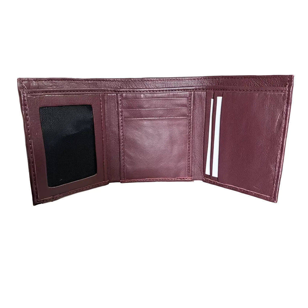 Flero Gobi wallet in maroon sheep leather