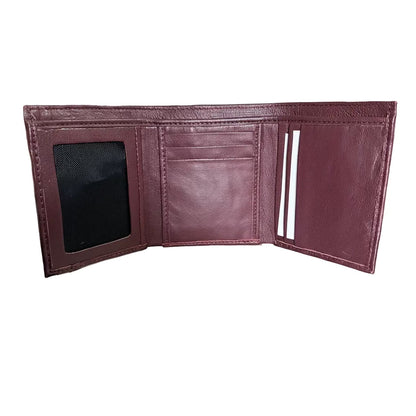 Flero Gobi wallet in maroon sheep leather