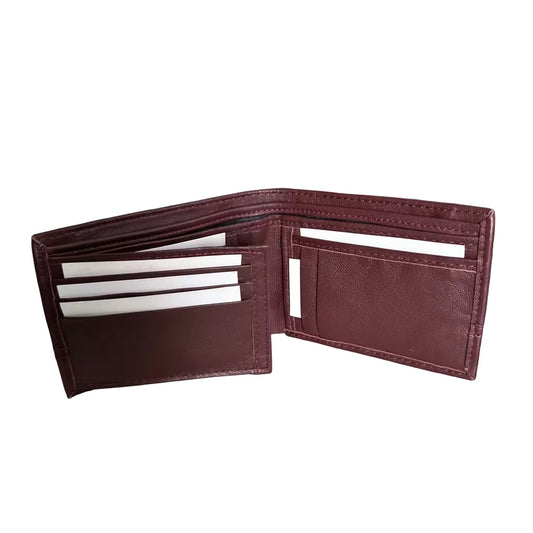 Flero The Burren wallet in maroon sheep leather