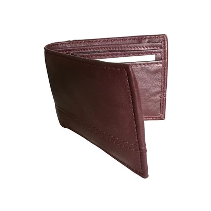 Flero The Burren wallet in maroon sheep leather